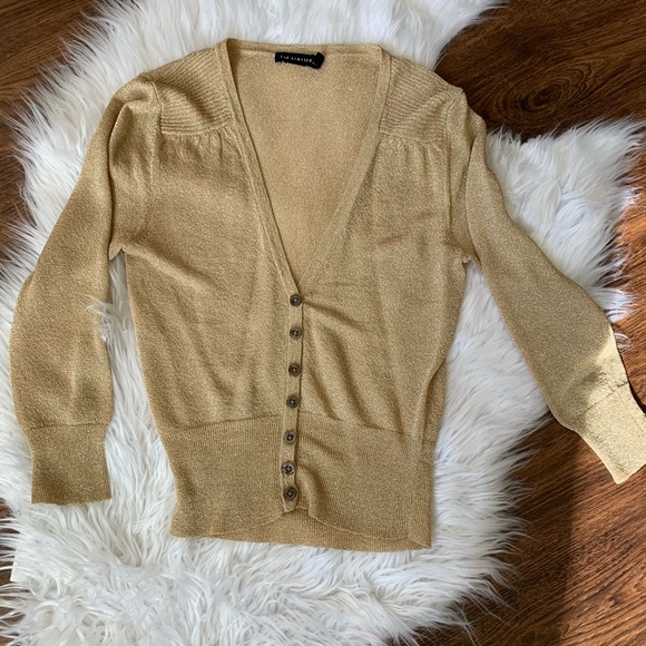The Limited Sweaters - The Limited Too Gold Cardigan